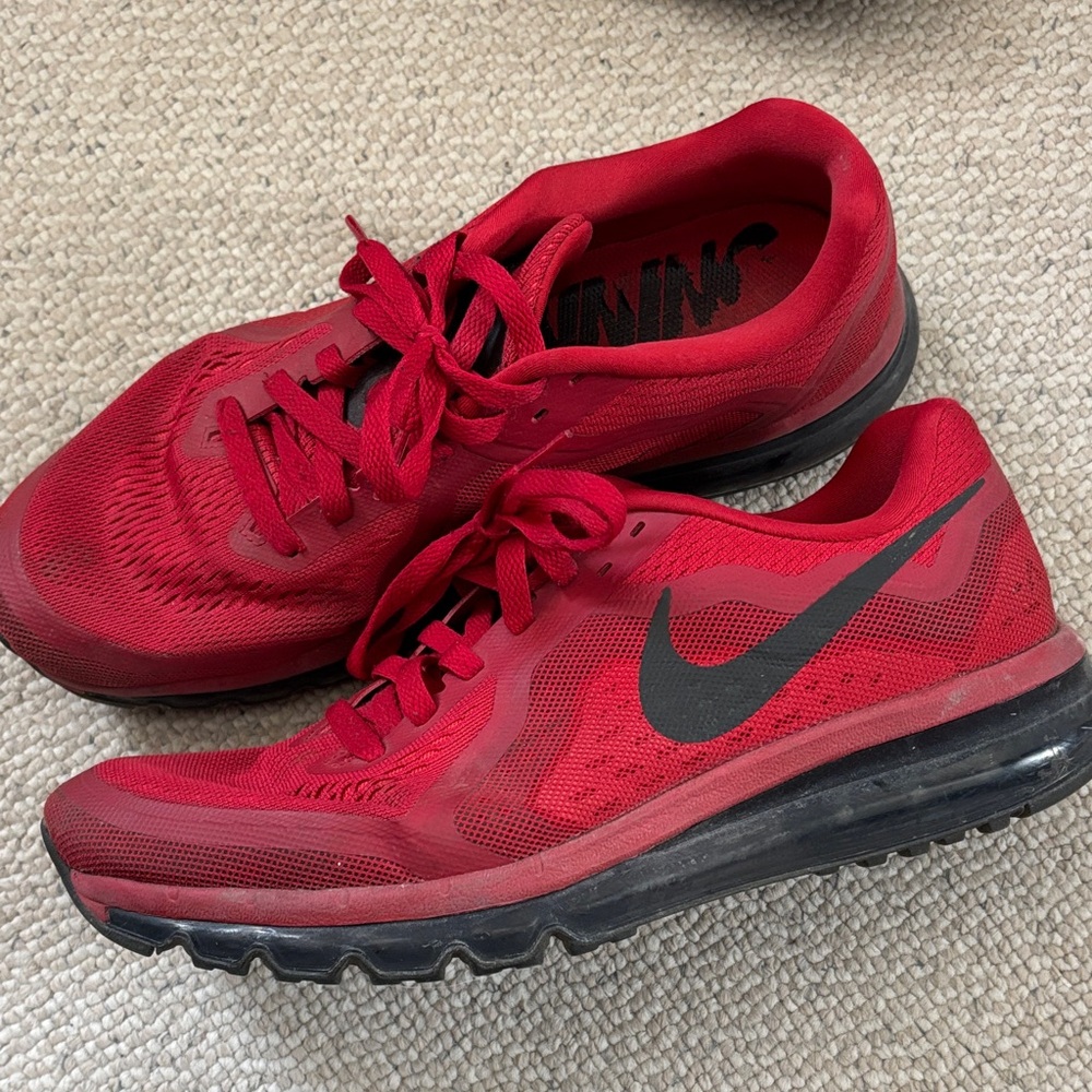 Nike air max Red and Black Mesh Running Sneakers
